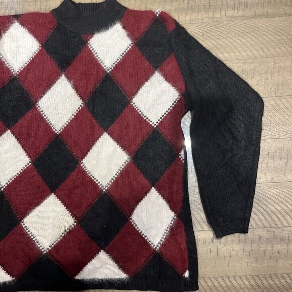 Vintage Rafaella Womens Small Sweater Angora Rabbit Fur wool Christmas Holiday - Picture 2 of 6